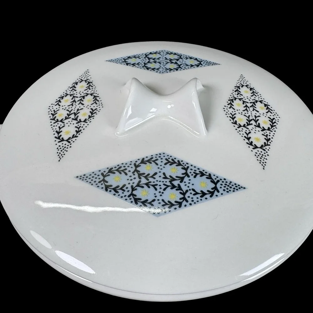 Informal Iroquois‎ Ben Seibel Blue Diamond Coupe Pot Lid Vtg MCM Kitchen Cooking